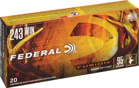 Federal F243FS1 Boat Tail Fusion Soft Point FSP 95 Grain .243 Winchester