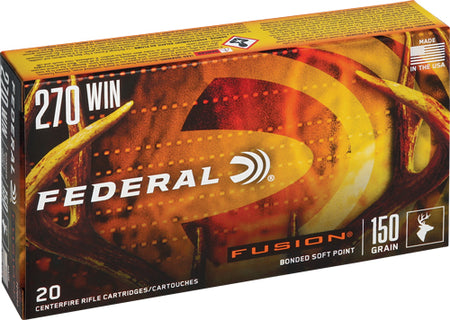 Federal F270FS2 Boat Tail Fusion Soft Point FSP 150 Grain .270 Winchester