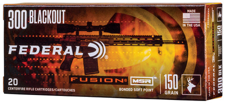 Federal F300BMSR2 MSR Fusion Soft Point FSP 150 Grain .300 AAC Blackout