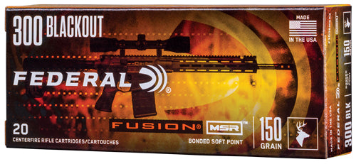 Federal F300BMSR2 MSR Fusion Soft Point FSP 150 Grain .300 AAC Blackout