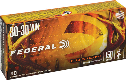 Federal F3030FS1 Fusion Flat Nose Fusion Soft Point FSP 150 Grain .30-30 Winchester