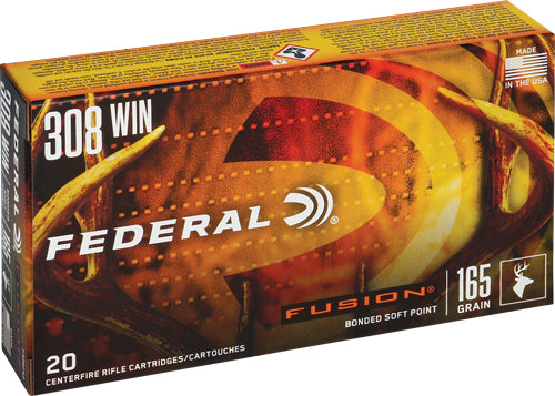 Federal F308FS2 Boat Tail Fusion Soft Point FSP 165 Grain .308 Win / 7.62x51mm