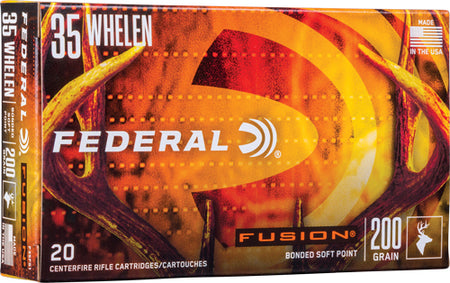 Federal F35FS1 Fusion Jacketed Soft Point JSP 200 Grain .35 Whelen