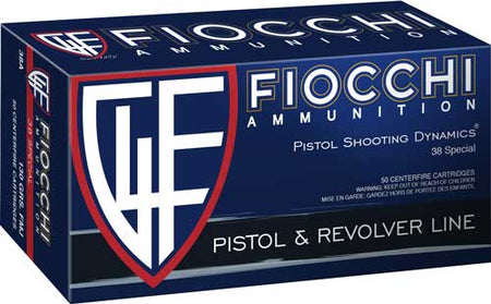 Fiocchi 38B Defense Dynamics Jacketed Hollow Point JHP 158 Grain .38 Special