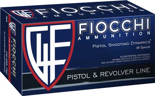 Fiocchi 38F Defense Dynamics Jacketed Hollow Point JHP 125 Grain .38 Special