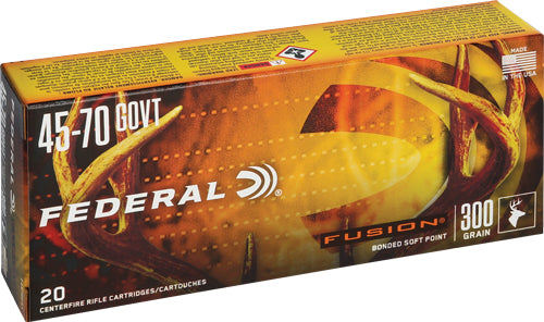 Federal F4570FS1 Boat Tail Fusion Soft Point FSP 300 Grain .45-70 Government