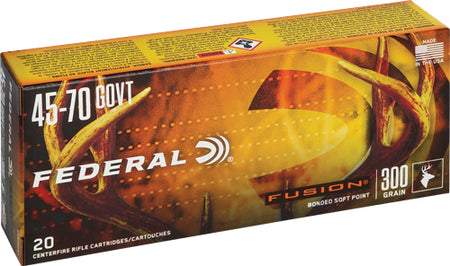 Federal F4570FS1 Boat Tail Fusion Soft Point FSP 300 Grain .45-70 Government