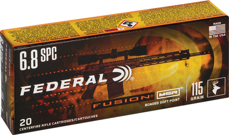 Federal Fusion MSR 6.8 Remington SPC 115 gr BSP ammo