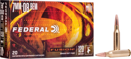 Federal F708FS2 Fusion Fusion Soft Point FSP 120 Grain 7mm-08 Remington