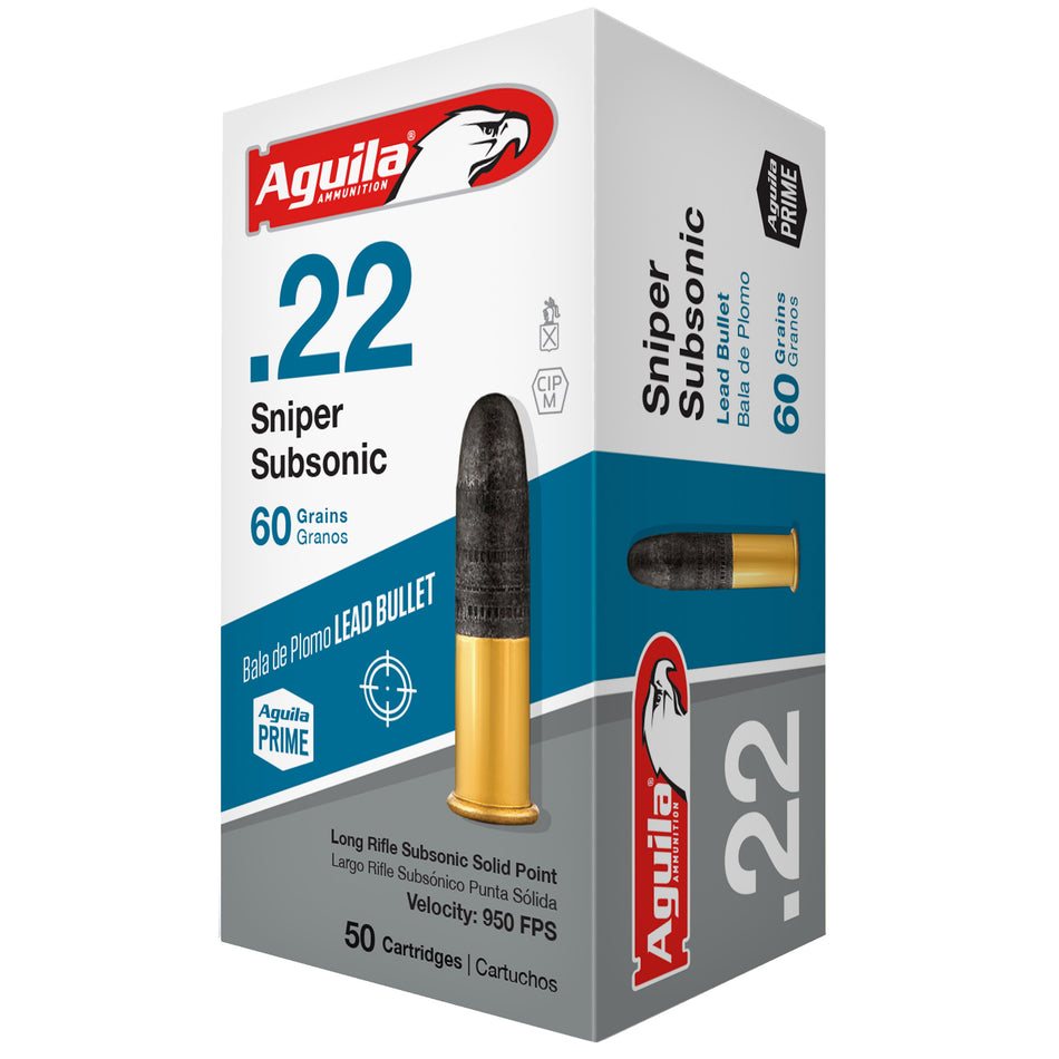 Aguila Sniper Subsonic .22 Long Rifle 60 gr Solid ammo