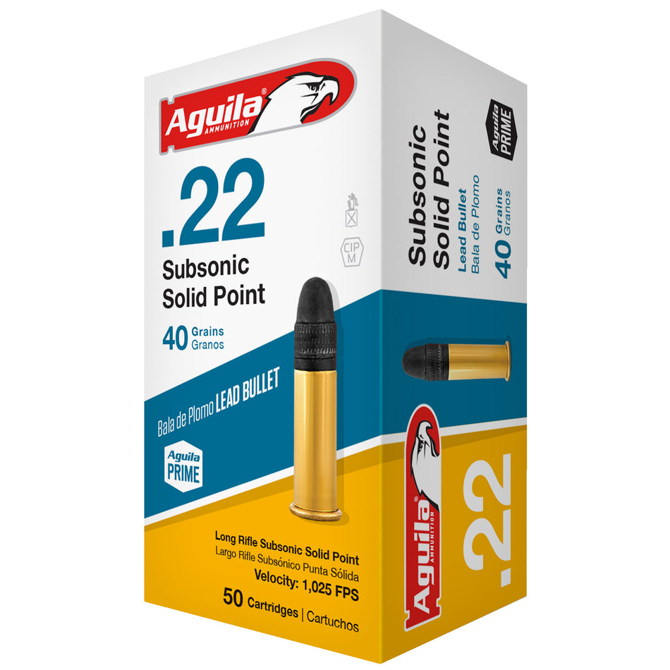 Aguila Subsonic .22 Long Rifle 40 gr Solid ammo