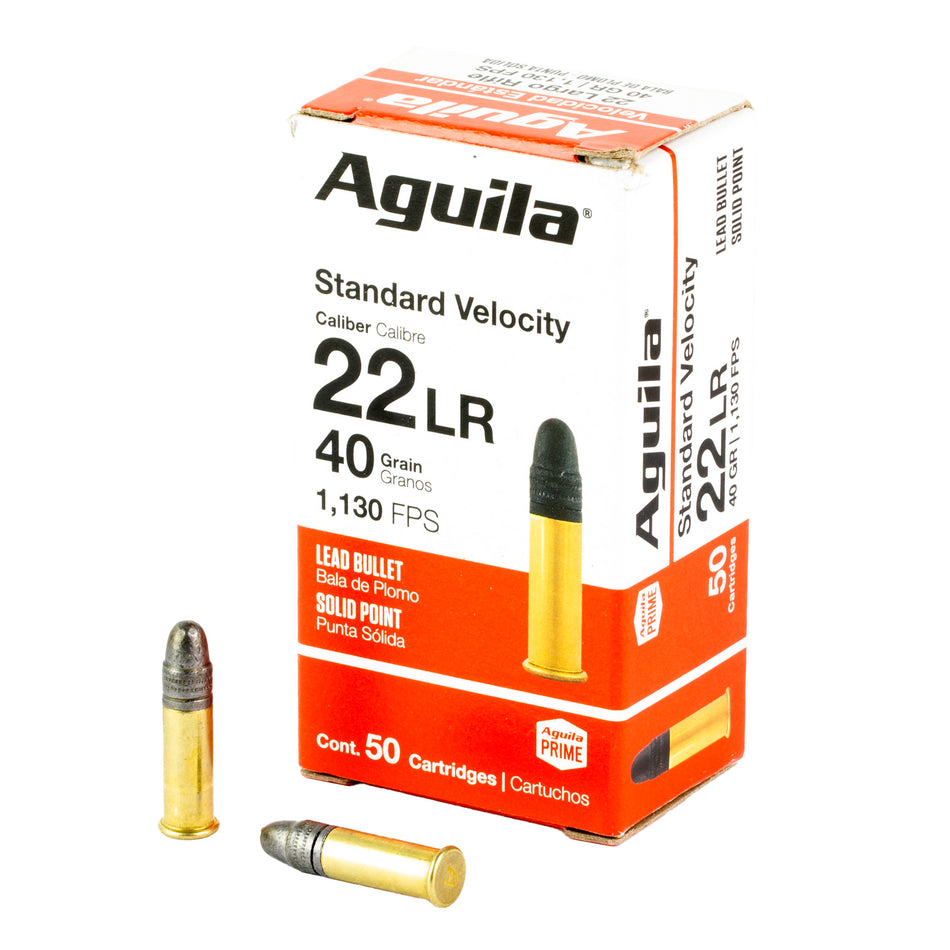 Aguila 1B220332 Standard Velocity Soft Point SP 40 Grain .22 Long Rifle