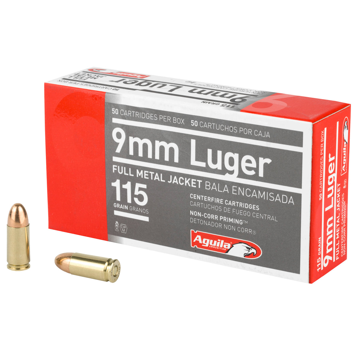Aguila 9mm Luger Full Metal Jacket(FMJ) 115 Grain
