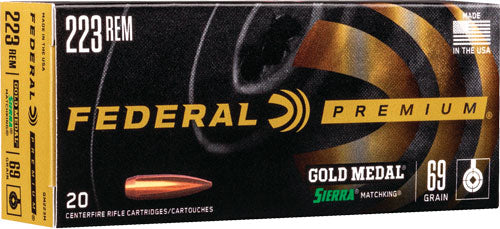 Federal GM65CRD1 Premium Gold Medal Sierra MatchKing Boat Tail Hollow Point BTHP 140 Grain 6.5mm Creedmoor