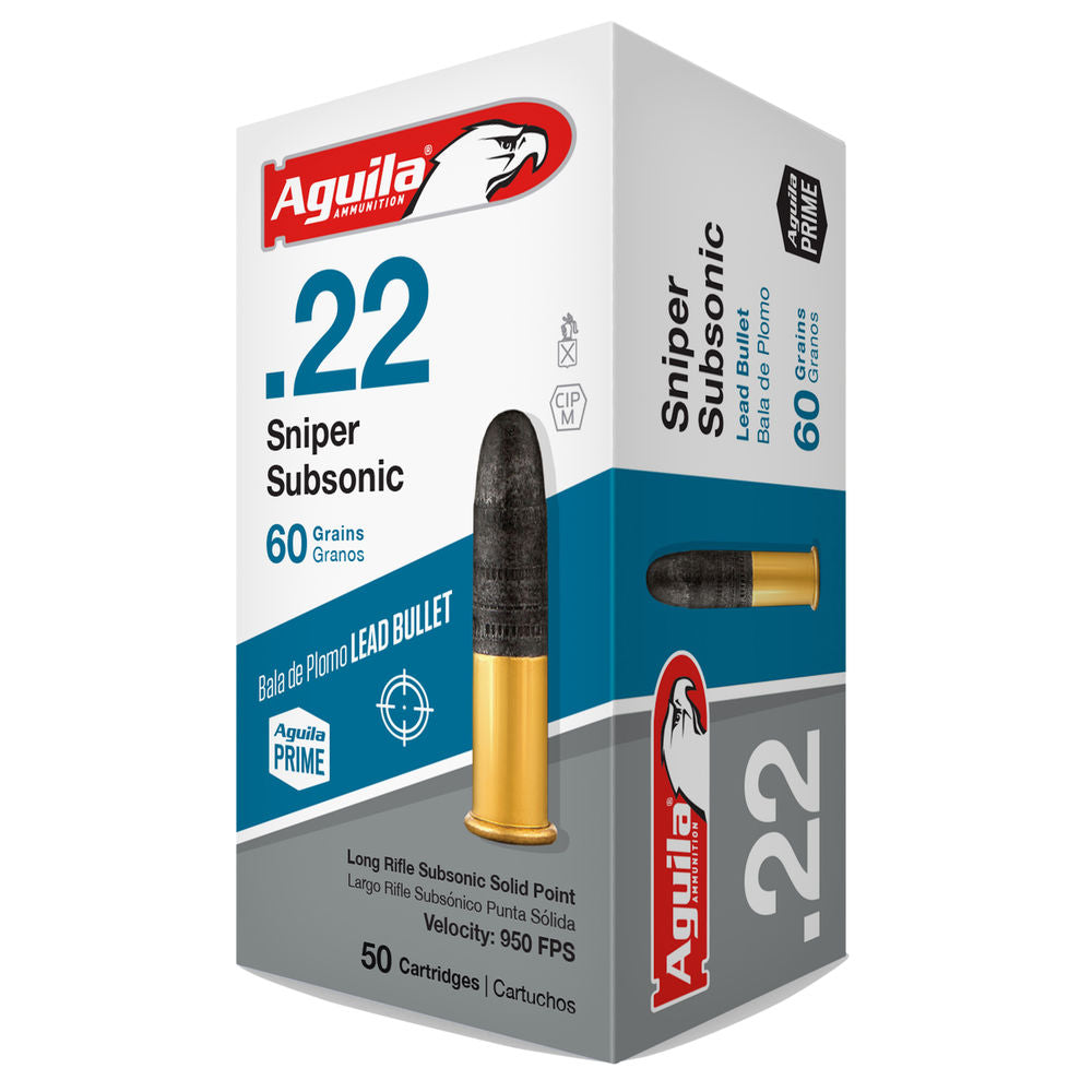 Aguila Sniper Subsonic .22 Long Rifle 60 gr Solid ammo