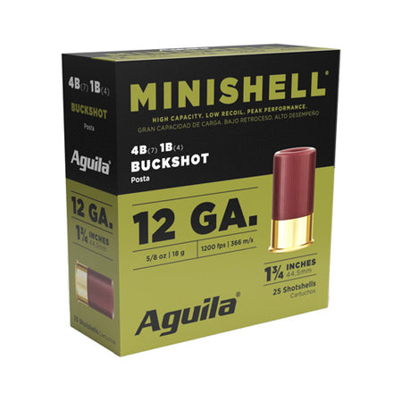 Aguila Minishell 12 Gauge 1.75 in / 1.75 in #1 Buck / 4 Buck 5/8 oz