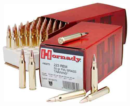 Hornady 80275 Custom Full Metal Jacket Boat Tail FMJBT 55 Grain .223 Remington