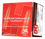 Hornady Superformance Varmint .17 Hornet 20 gr PolyTip ammo