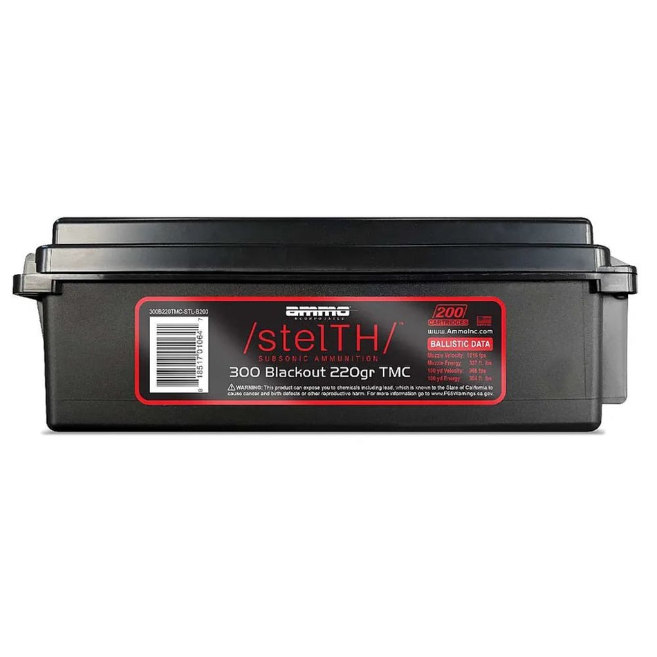 Ammo Inc StelTH Subsonic .300 AAC Blackout 220 gr TMC ammo