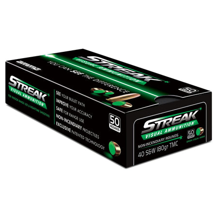 Ammo Inc Streak Visual GREEN .40 S&W 180 gr TMC ammo