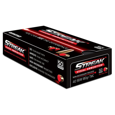 Ammo Inc Streak Visual RED .40 S&W 180 gr TMC ammo