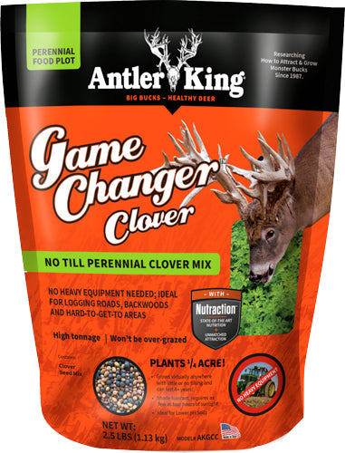Antler King Game Changer Clover 2.5lb Perennial Food Plot Seed 1/4 Acre