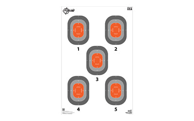 Allen EZ Aim 5-Spot Paper Targets, 23x35", 50-Pack, Orange and Gray 15754