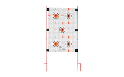 Allen Company EZ Aim Stow-N-Go Target Stakes, 52" Tall, Steel, Orange, 6 Alligator Clips