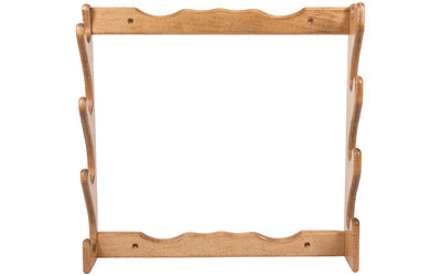Allen Company Four Gun Wooden Wall Rack, Solid Wood, Natural Finish, 24.5"x24.5"x4.25"