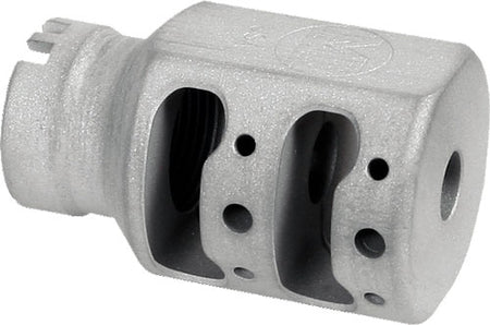 MI Alpha Tank Muzzle Brake 1/2x28 9mm Silver Matte