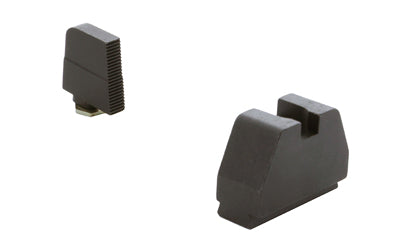 AmeriGlo Optic Compatible Suppressor Height Sight Set, Fits All Glocks, Cowitnesses with Glock 43X/48 MOS, Black Serrated Front and Rear GL-527