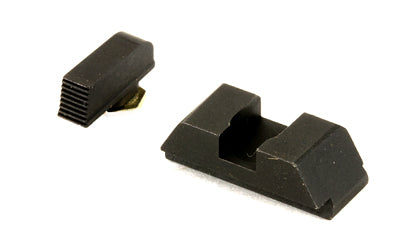 AmeriGlo Defoor Sight Set for Glock 42 and 43, Black Serrated Front, Flat Black Rear