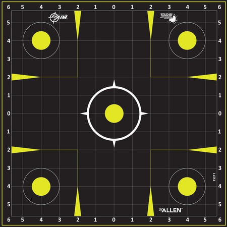 Allen EZ Aim Non-Adhesive Splash Target 12.5" Black and Yellow 30-Count Pad