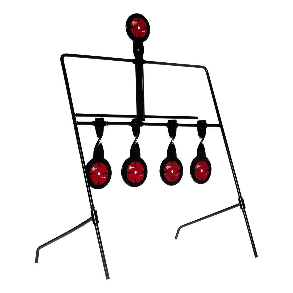 EZ-Aim Deflector Resetting Spinner Target System 16"W x 22.25"H Steel Black/Red