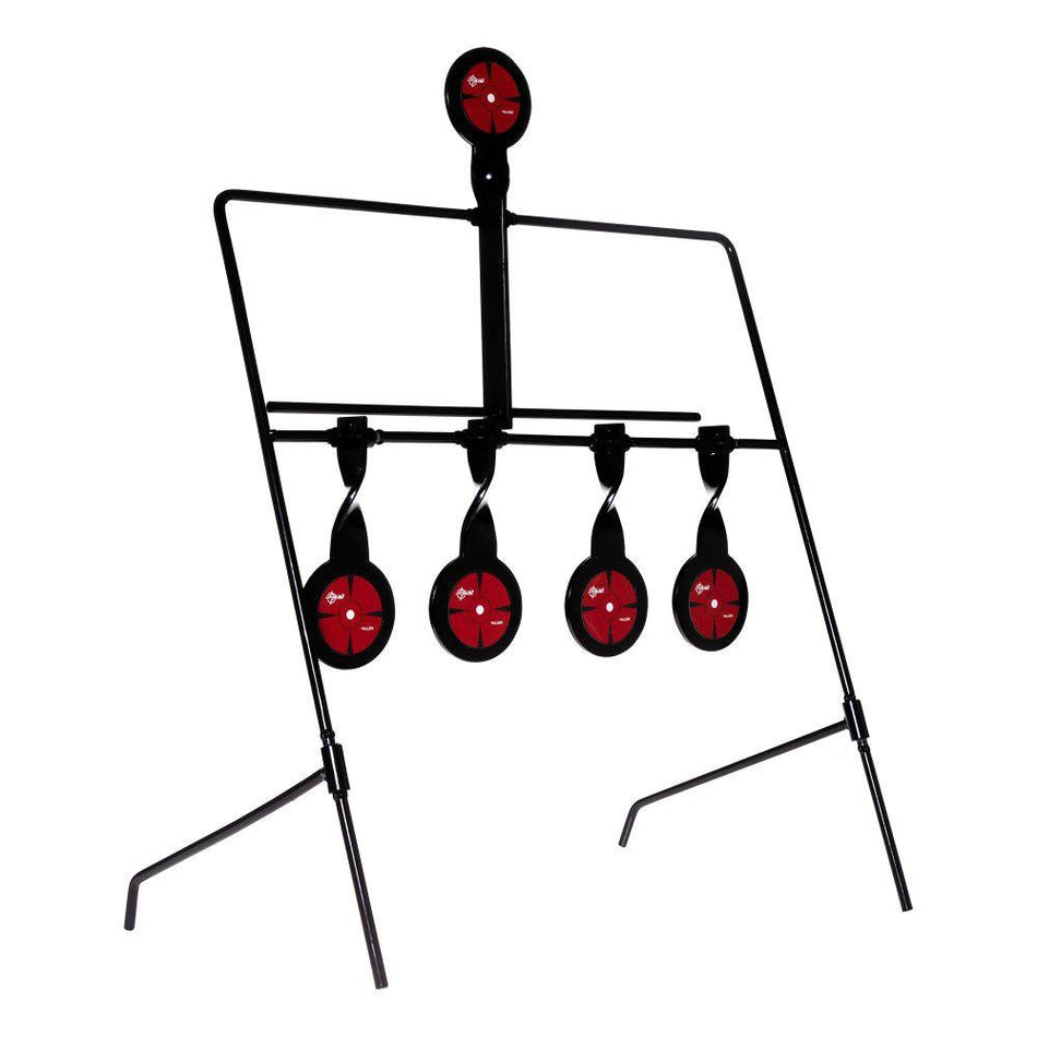 EZ-Aim Deflector Resetting Spinner Target System 16"W x 22.25"H Steel Black/Red