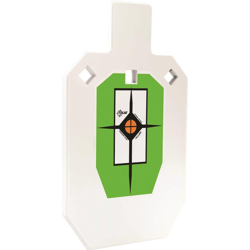 Allen Hardrock AR500 3/8" IPSC Steel Target 10"x6" Silhouette White Powdercoat