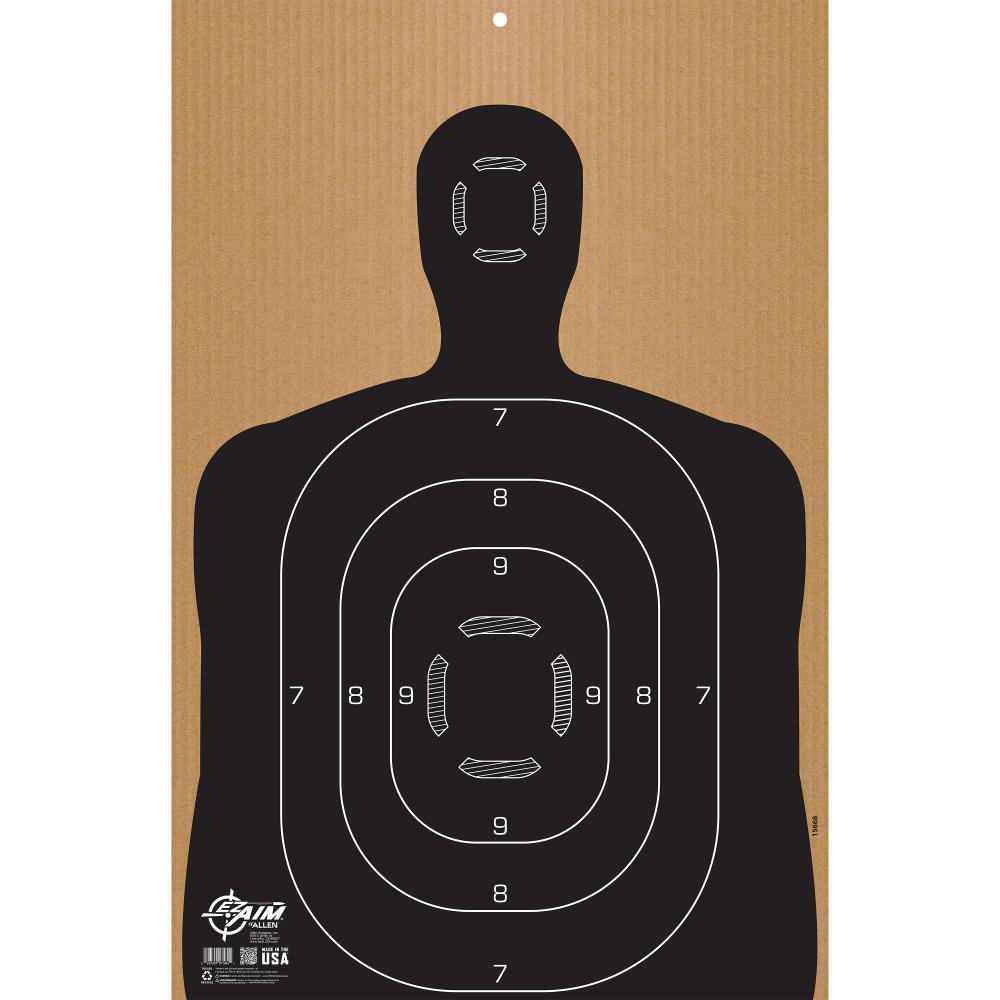 Allen EZ Aim B27 Silhouette Corrugated Shooting Target 23" x 35"
