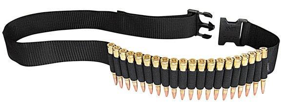 Allen Rifle Cartridge Belt 20-Round Capacity Black Fits Waists to 52"