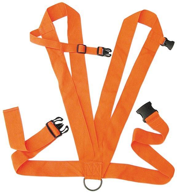 Allen Deer Drag Dual Harness with Tow Rope - Orange