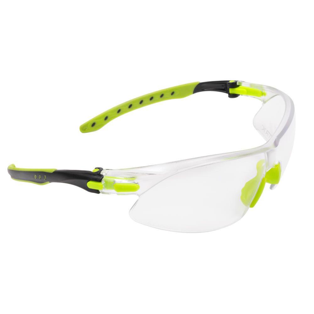 Allen ULTRX Keen Youth Safety Glasses Lime Green Clear Anti-Fog Lenses