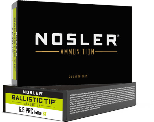 Nosler 43457 Ballistic Tip Spitzer Boat Tail SBT 140 Grain 6.5 PRC