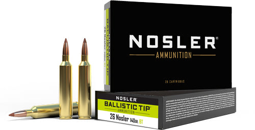 Nosler 43459 Ballistic Tip Hunting  Polymer Tip PT 140 Grain .26 Nosler