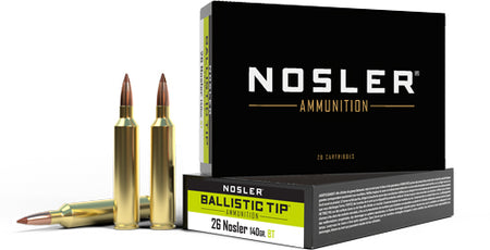Nosler 43459 Ballistic Tip Hunting  Polymer Tip PT 140 Grain .26 Nosler
