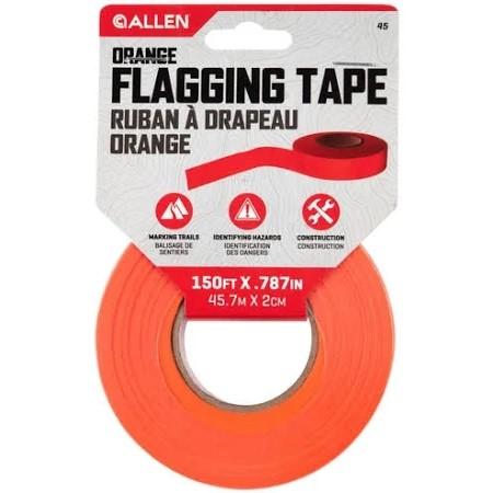 Allen Flagging Tape 0.787 Inch x 150 Feet Orange PDQ Single Roll