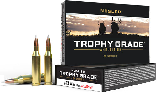 Nosler 48263 Trophy Grade Nosler AccuBond  90 Grain .243 Winchester