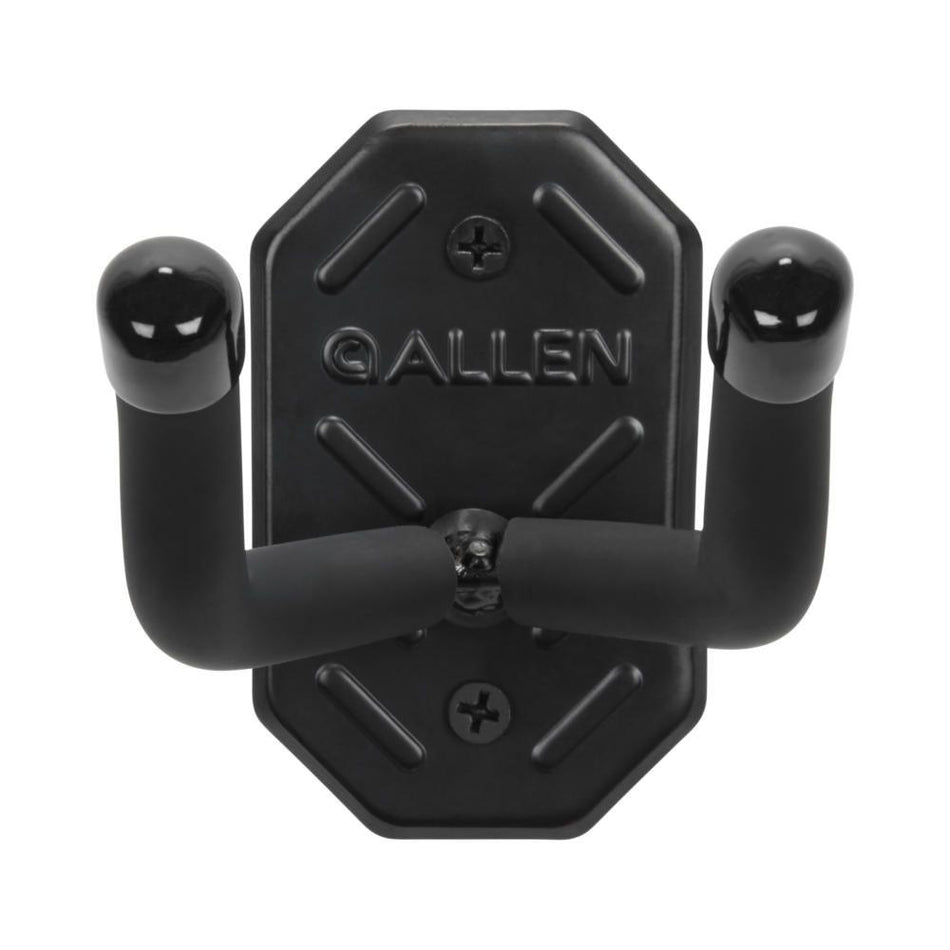 Allen Defender Double Hook Wall Mount with Metal Mounting Plate Black