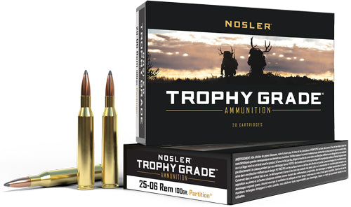 Nosler 60005 Trophy Grade Nosler Spitzer Partition  100 Grain .25-06 Remington