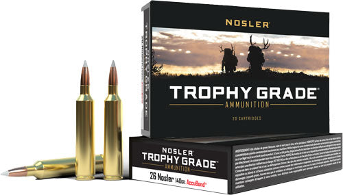 Nosler 60014 Trophy Grade Nosler AccuBond  140 Grain .26 Nosler