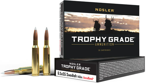 Nosler 60022 Trophy Grade Nosler AccuBond  140 Grain 6.5x55mm Swedish
