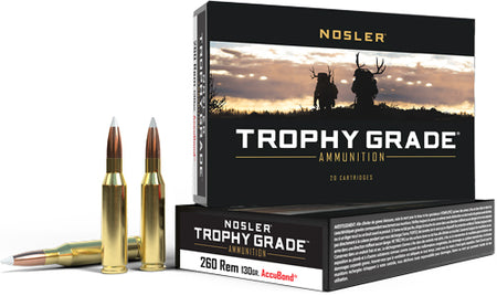 Nosler 60024 Trophy Grade Nosler AccuBond  130 Grain .260 Remington